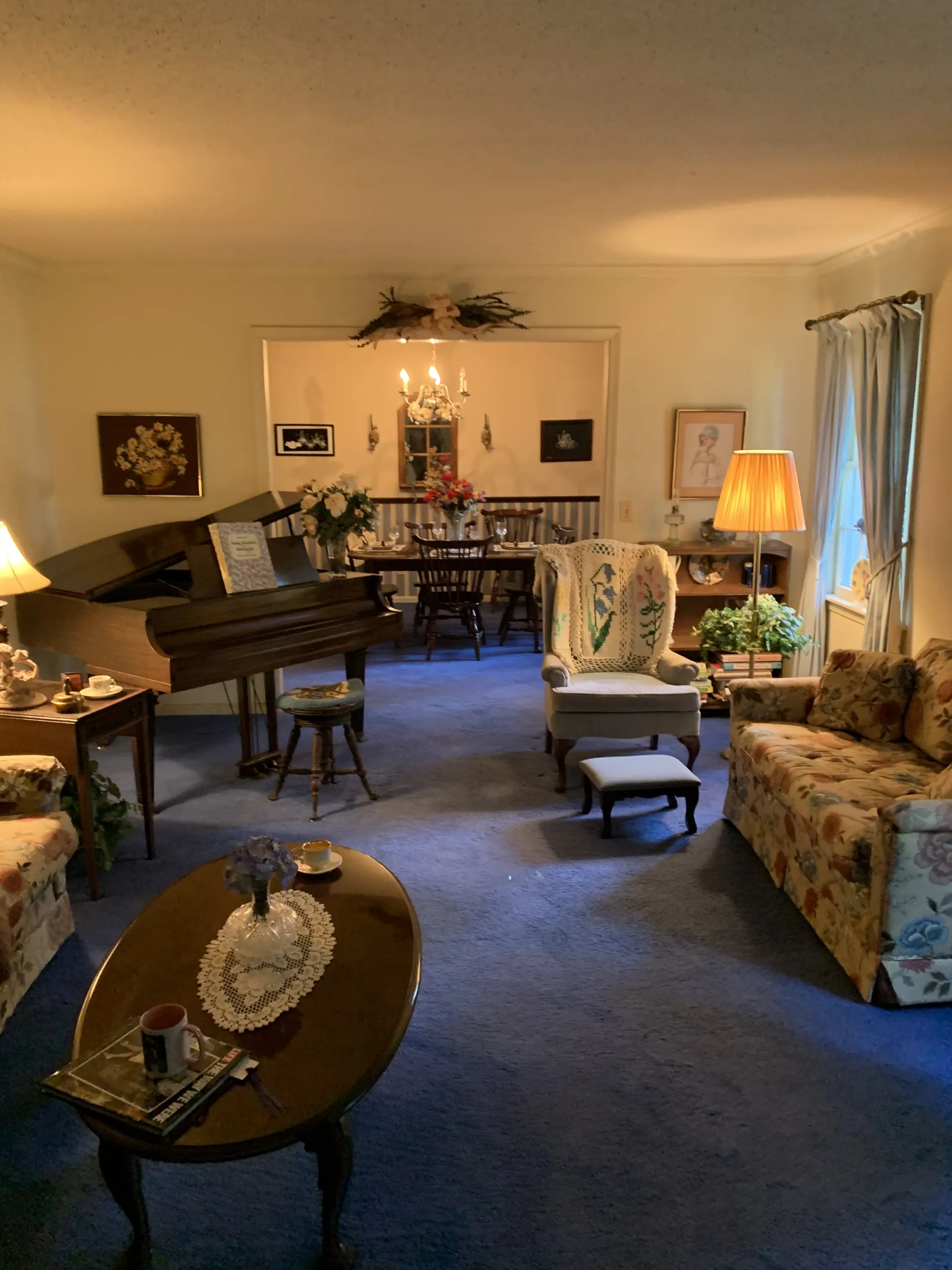Before: Family room flooring