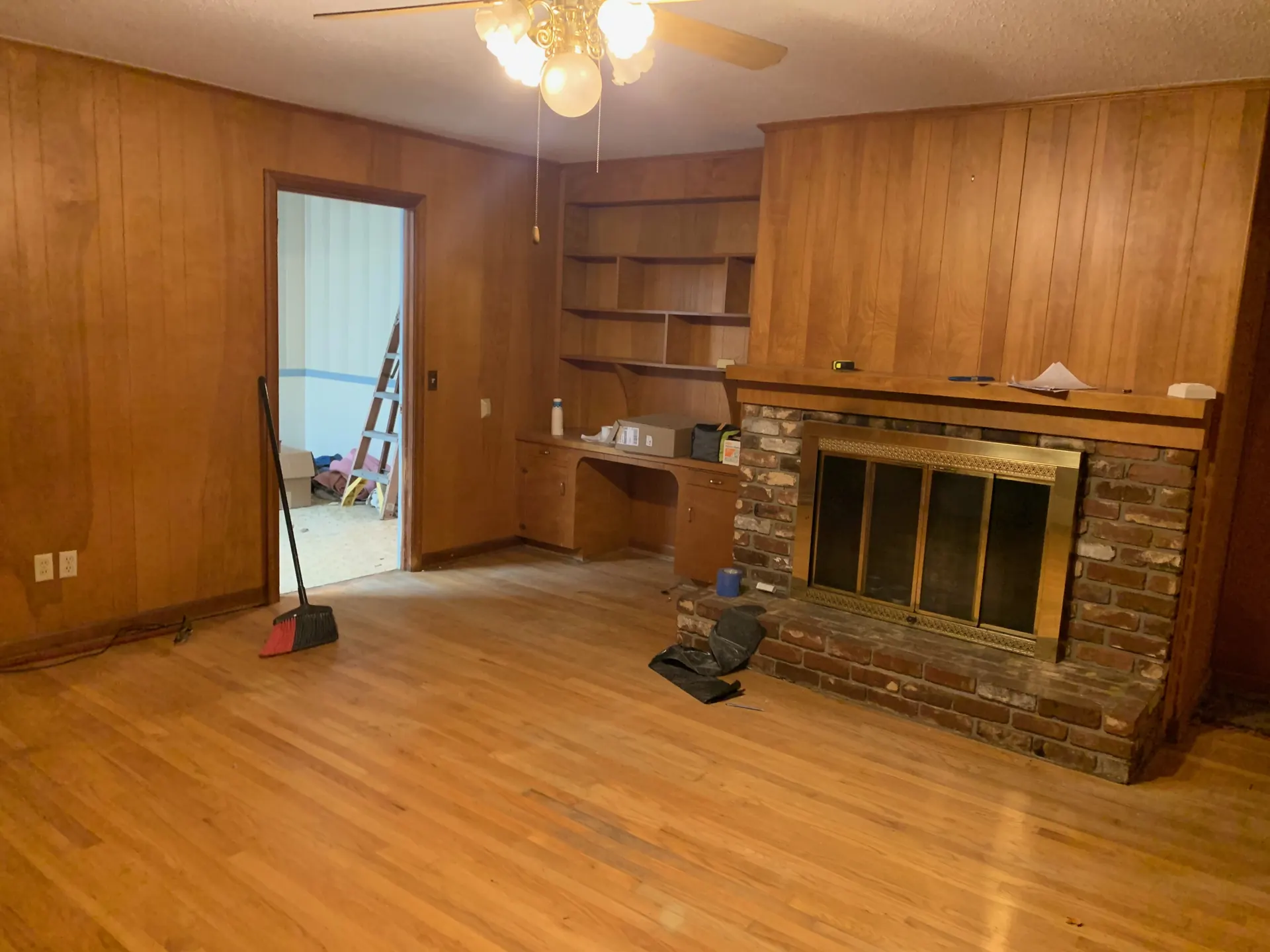 Before: Living room flooring